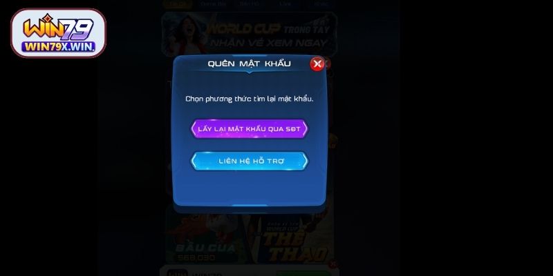 Cách xử lý khi quên mật khẩu tài khoản Win79