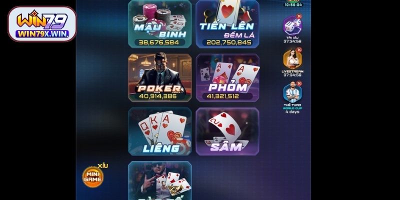 Kho tàng siêu phẩm game bài tại Win79 không thể bỏ lỡ